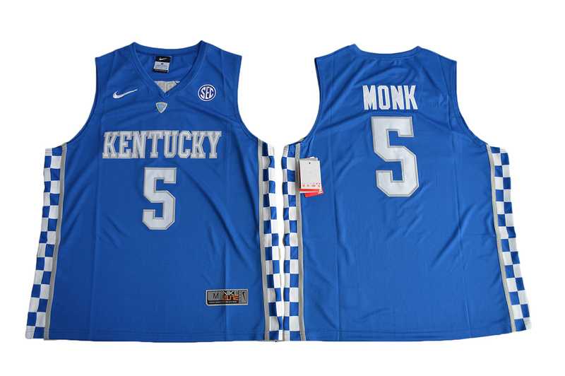 Kentucky Wildcats #5 Malik Monk Blue College Basketball Jersey,We sell and wholesale Kentucky Wildcats #5 Malik Monk Blue College Basketball Jersey on line form chian!